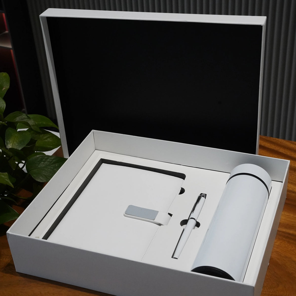 Corporate Gift Set with Logo | A5 Notebook + Bottle | 100 MOQ
