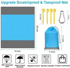 Custom Sand-Free Beach Mat 500pcs MOQ | Waterproof Foldable 210D Polyester, Logo Print for Camping