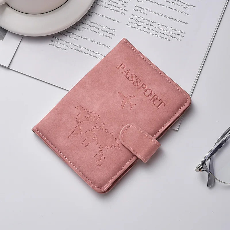 Custom PU Leather Passport Wallet: RFID Blocking, Embossed Logo, Zipper Closure for Travel