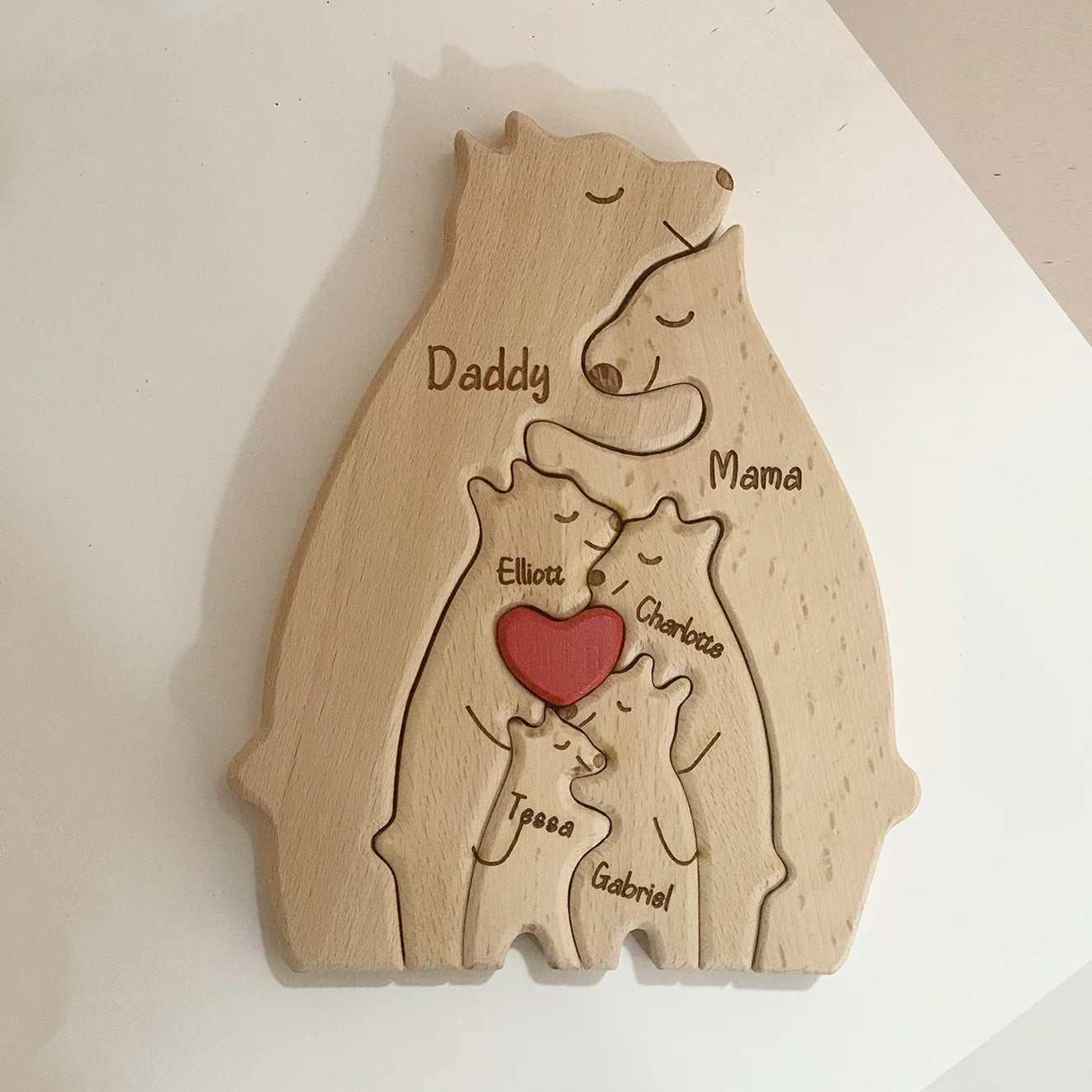 Personalized Wooden Bear Puzzle | FSC-Certified Custom Engraved Gift | Bulk Corporate