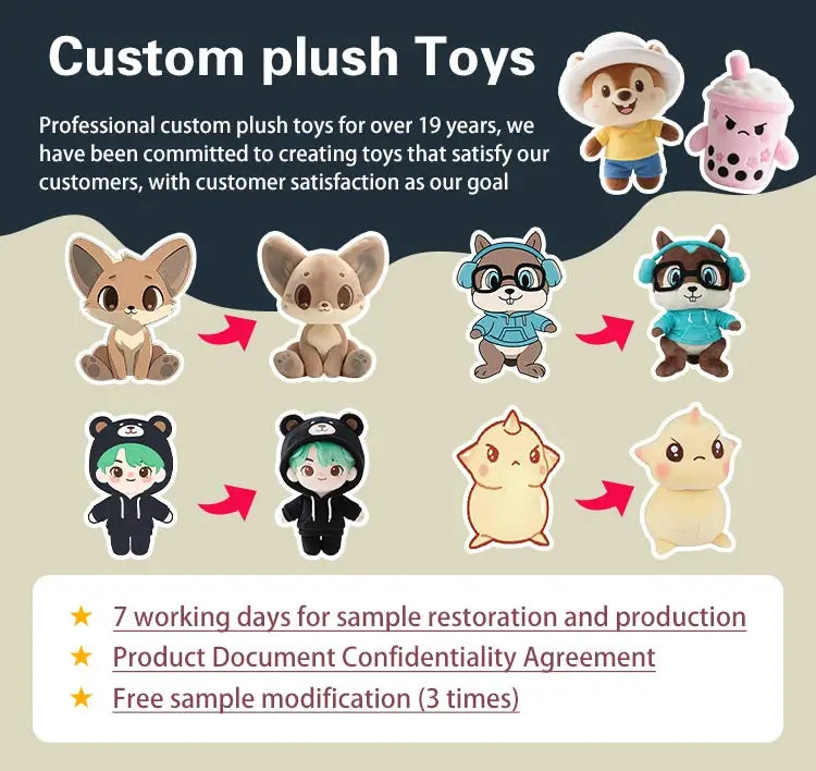 Custom Plush Toys with Logo | MOQ 100 | ASTM/EN71 Tested