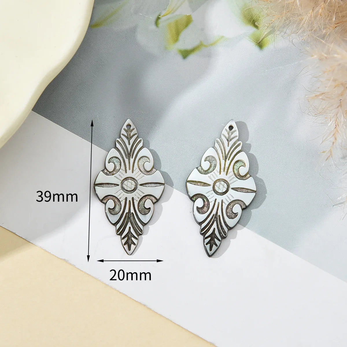 Custom Carved Mother Pearl Shell Charm | DIY Jewelry Making