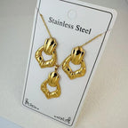 Custom 18K Gold Plated Stainless Steel Jewelry Set | MOQ 2