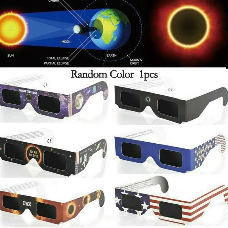 Custom Solar Eclipse Glasses | CE ISO AAS Certified | 1,000 Pcs MOQ