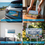 Custom Aluminum License Plates USA Size | Embossed Logo 0.3-1mm Thickness | Bulk Souvenirs
