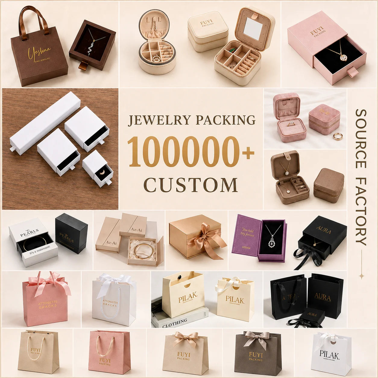 Custom PU Leather Mini Zipper Jewelry Box with Logo | MOQ 20