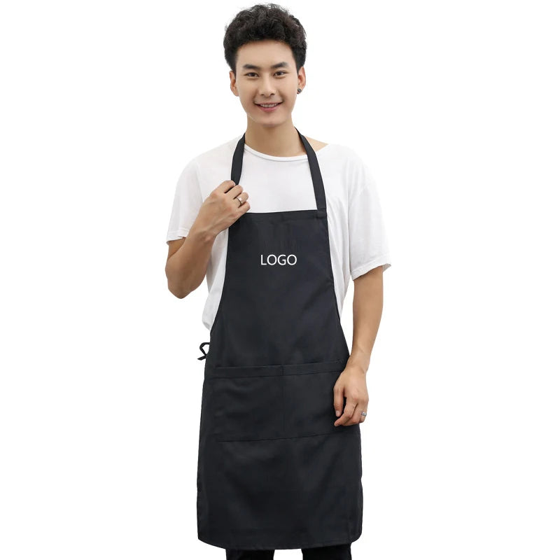 Kitchen Apron for Cleaning Multi Function Home Chef Baking Clothes with Pockets Adult Kitchen Cleaning Apron Custom Logo