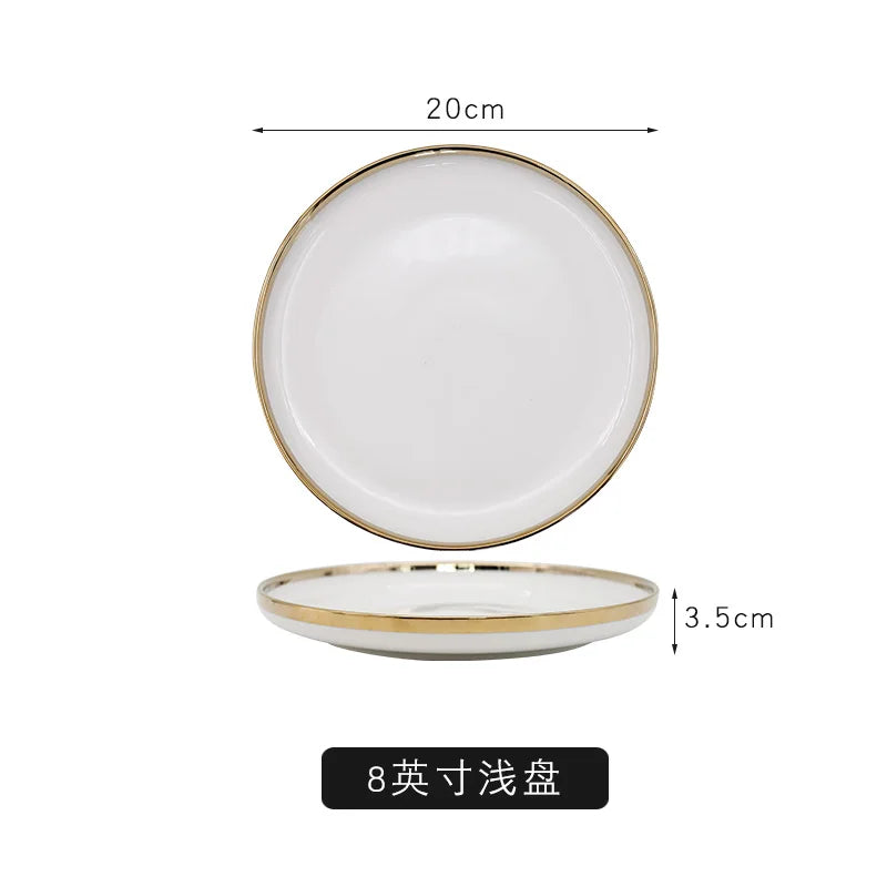 European Gold Rim Dinnerware — FDA/LFGB, 15-Day Lead, Low MOQ