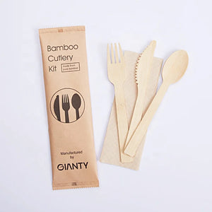 Bamboo Disposable Cutlery Set 170mm | 50,000 MOQ | Biodegradable