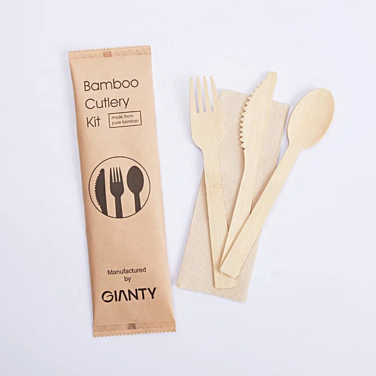Bamboo Disposable Cutlery Set 170mm | 50,000 MOQ | Biodegradable