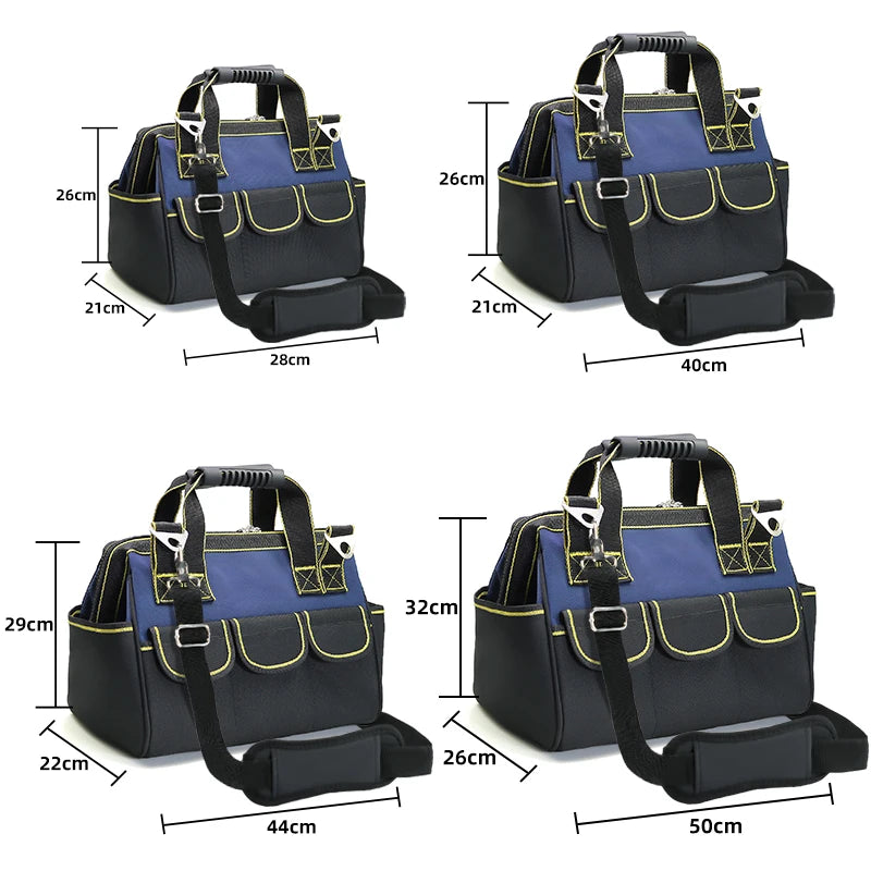 Custom Electrician Tool Bags with Logo – 1680D Oxford, 150 lb Cap