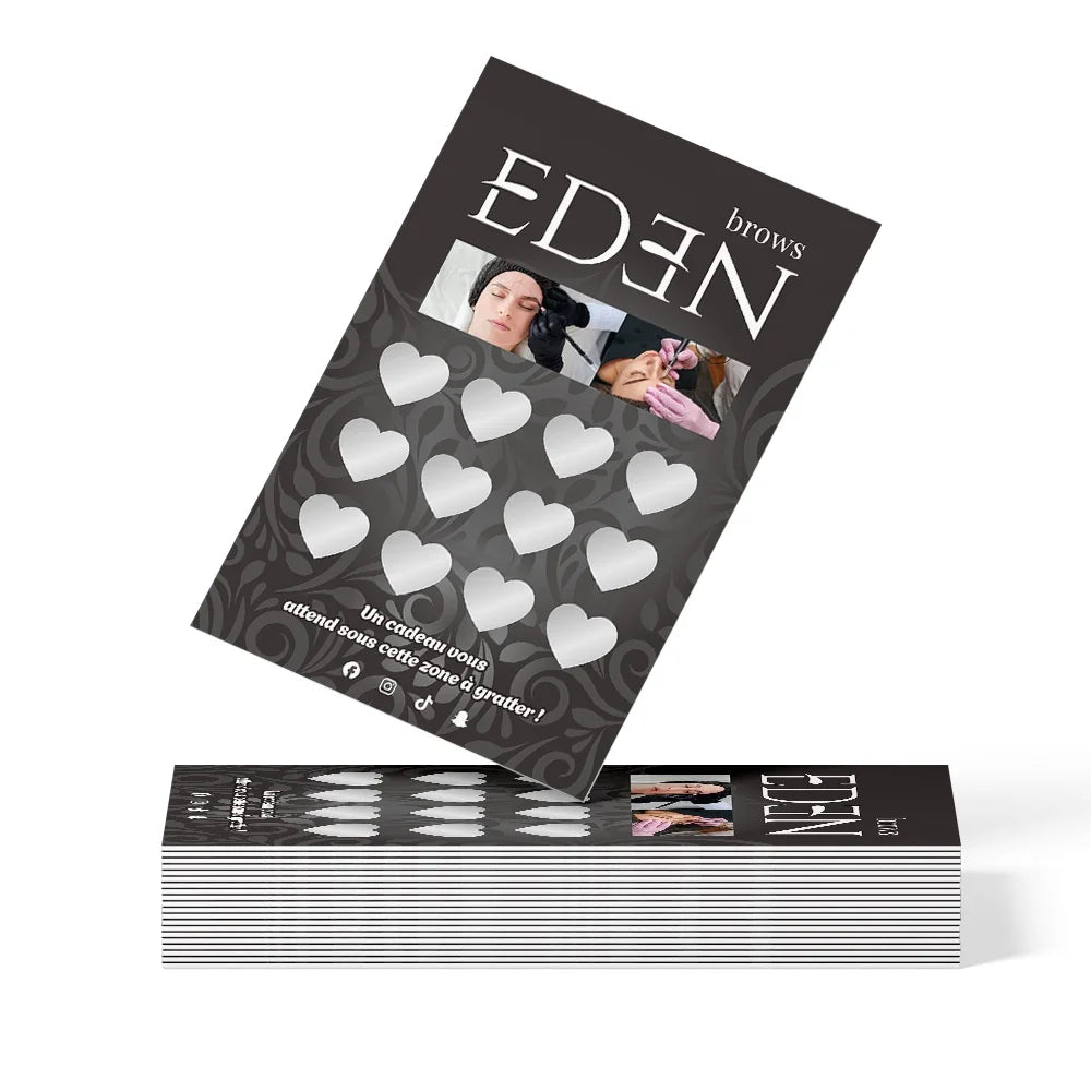 Custom Variable Data Scratch Cards 30M/Month | Full Color Digital Printing, Eco-Friendly Cardboard
