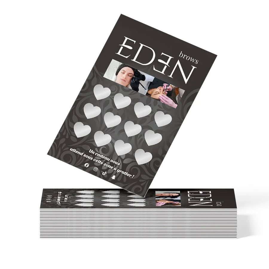 Custom Variable Data Scratch Cards 30M/Month | Full Color Digital Printing, Eco-Friendly Cardboard
