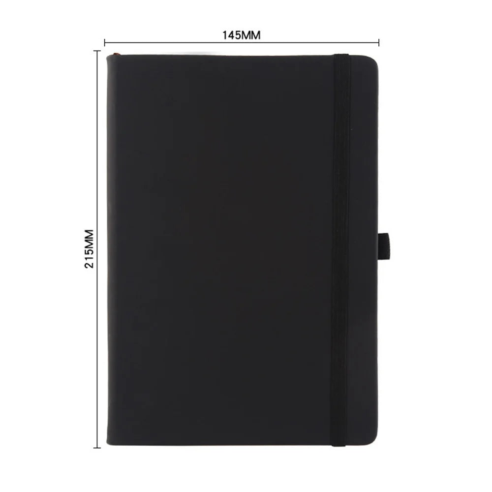 A5 PU Leather Notebook with Elastic Band and Pen Holder for Office, Meetings and Custom Logo