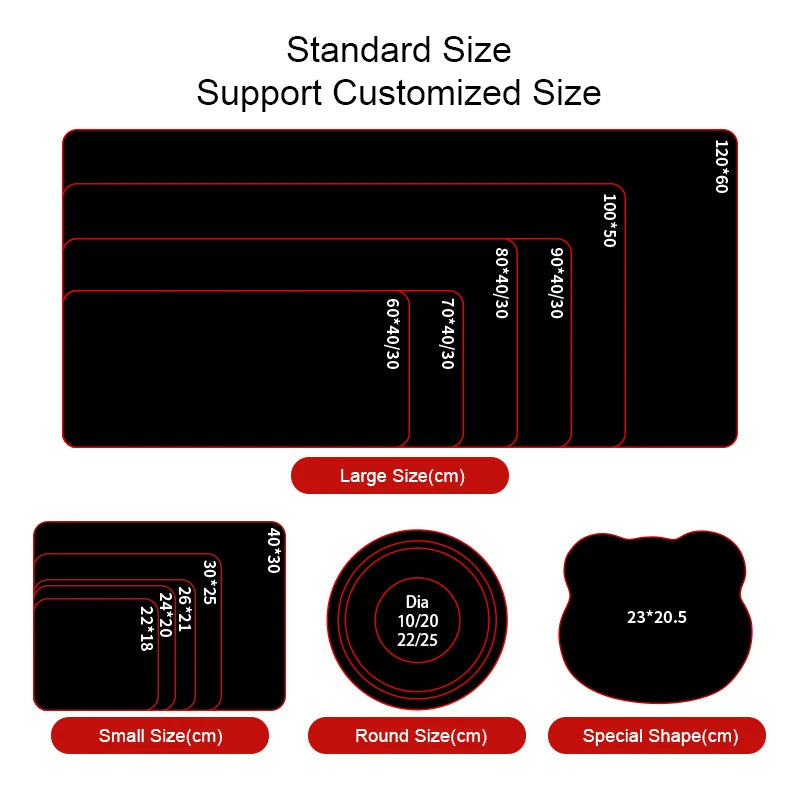 Custom Printed XXL Mousepad | Anti-Fray Stitched Edge MOQ 1