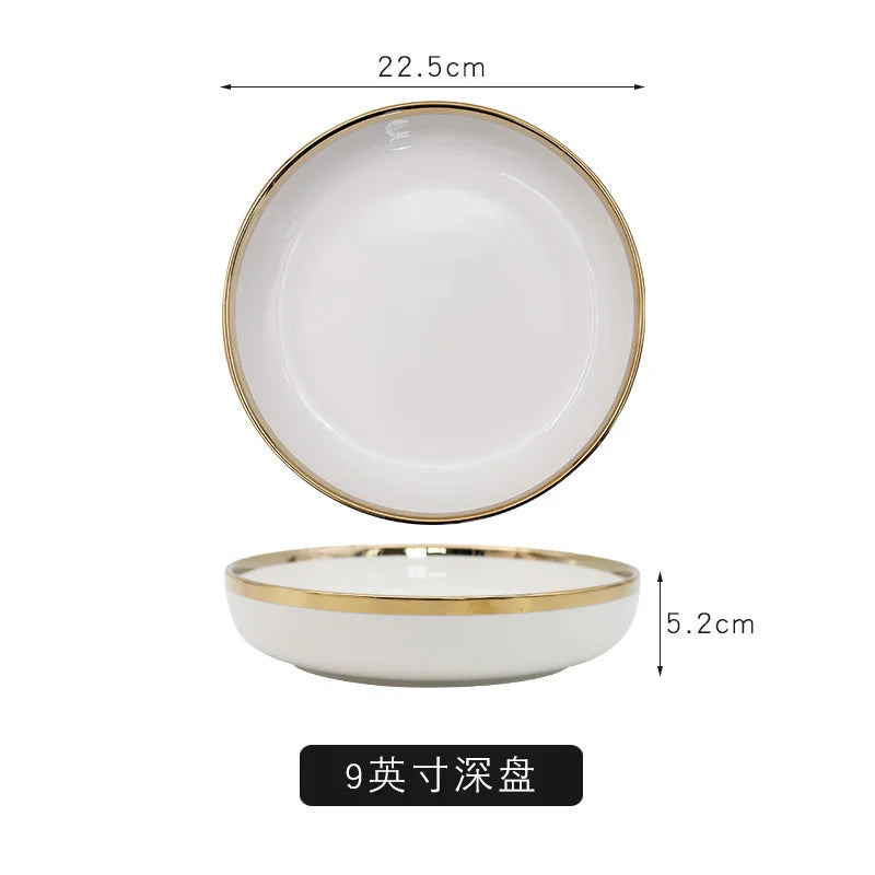 European Gold Rim Dinnerware — FDA/LFGB, 15-Day Lead, Low MOQ