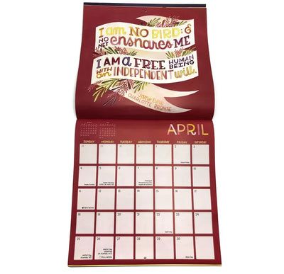 Custom 4-Color CMYK Wall Calendars & Planners with Foil Stamping | 500pc MOQ Corporate Branded Calendar Printing