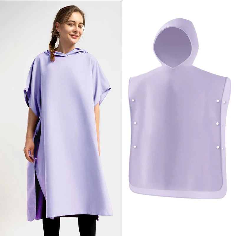 Custom Synthetic Anti-Odor Beach Changing Robe Poncho