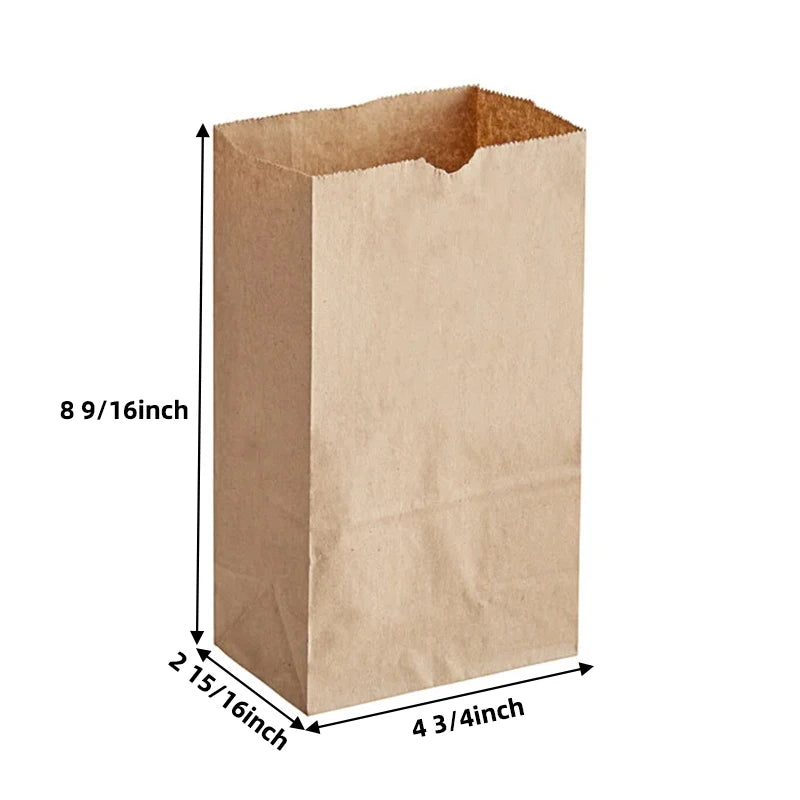 Custom Kraft Paper Bags 100% Recycled | Logo Printing | Restaurant Takeout