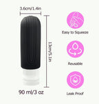90ml Silicone Travel Bottles | TSA-Approved Leak-Proof Set