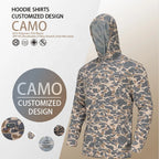 Custom Sublimation Hoodie 65% Polyester | Wholesale Camo Fishing Shirt Corporate