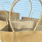 Kraft Paper Tote Bags | 5,000 Pcs MOQ, Custom Handle | Recyclable