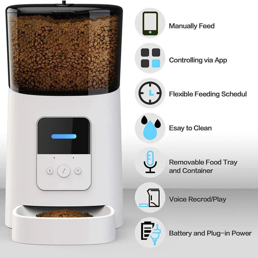Custom Tuya Smart Pet Feeder with Logo | WiFi 6L MOQ Quote