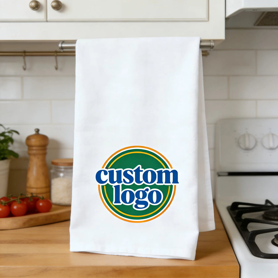 Custom Cotton Kitchen Tea Towels with Logo Wholesale | MOQ 1000