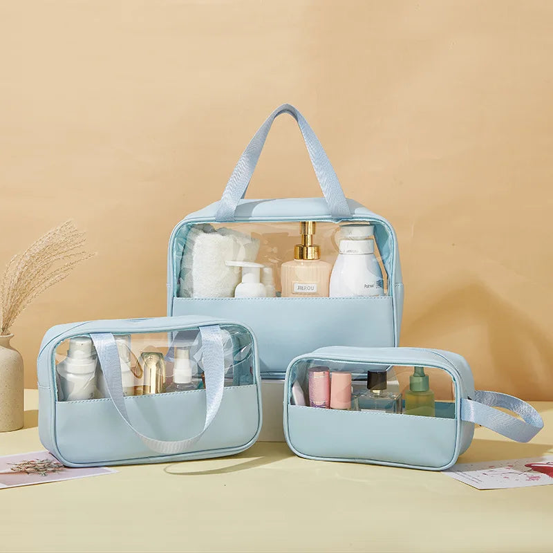 Low MOQ PVC Transparent Makeup Bag | Custom Logo Travel Bag