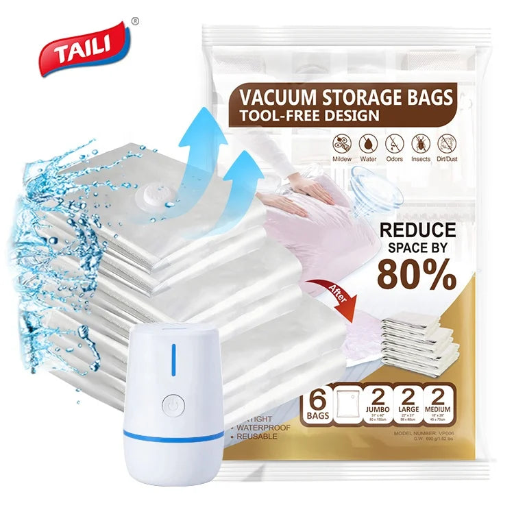 Custom Vacuum Storage Bags — PA+PE, BSCI/REACH/CE, 5,000 MOQ