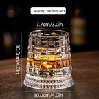 Crystal Rotating Tumbler with Diamond Engraving | 50 MOQ for Executive Gifts
