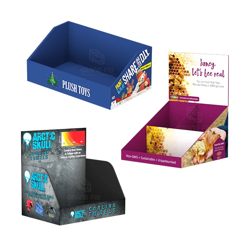 Custom Cardboard Counter Display Boxes | Kraft Pop-Up Display MOQ 500