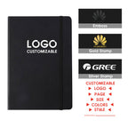 Custom A5 Leather Notebook with Logo | 100 Pcs MOQ Thread-Sewn PU Journal