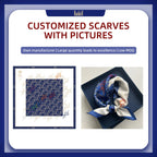 Custom Printed Silk Scarves with Logo | MOQ 10 | 7-Day Lead