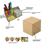 Custom Kraft Paper Desk Organizer | Eco-Friendly | Sticky Note Holder | 500pc MOQ