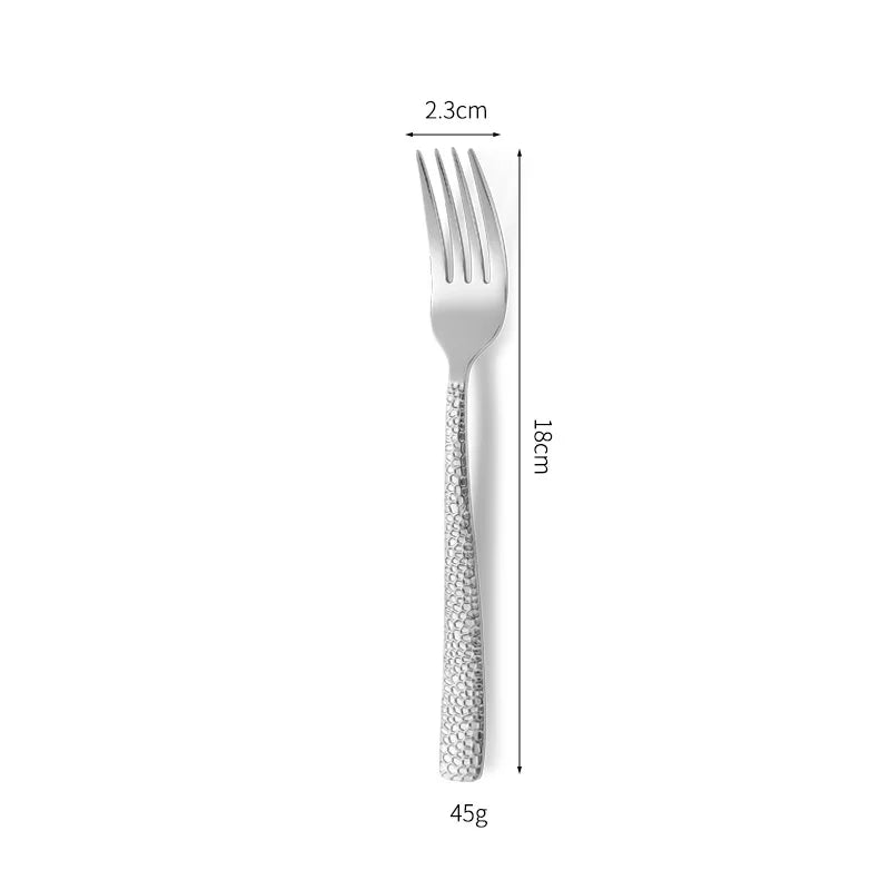 Luxury Gold Flatware Set — 18/0 Steel, 7-Day Lead, 6 Colors