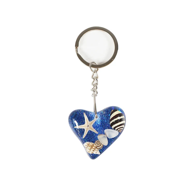 Custom Starfish Keychains: 12 MOQ, 15-Day Lead, 3D Resin | Real Shell Epoxy Keyrings for Gifts