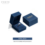 Custom PU Leather Jewelry Box with Embossing | Navy Blue | 31-Day Lead Time