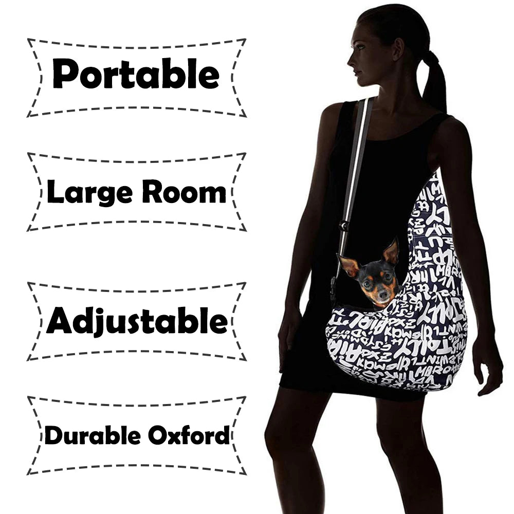 Custom Logo Dog Carrier Bag | Adjustable Pet Sling MOQ 300