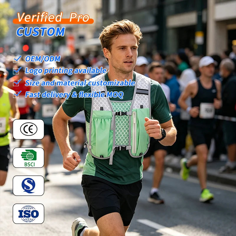 Custom Running Bag with Logo | Reflective Nylon | MOQ 100