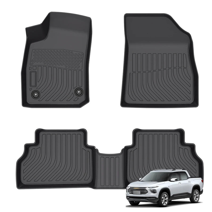 Luxury Deep Dish 3D TPE Floor Mats for Chevrolet Montana 2023-2026