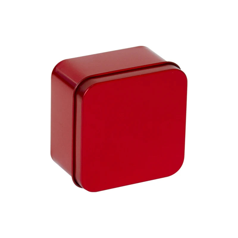 Mini Square Gold Tinplate Metal Box | Embossed Design | Custom Packaging | 100 MOQ