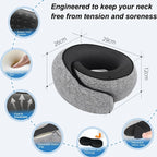 Custom Logo Memory Foam Travel Neck Pillow for Cars & Airplanes