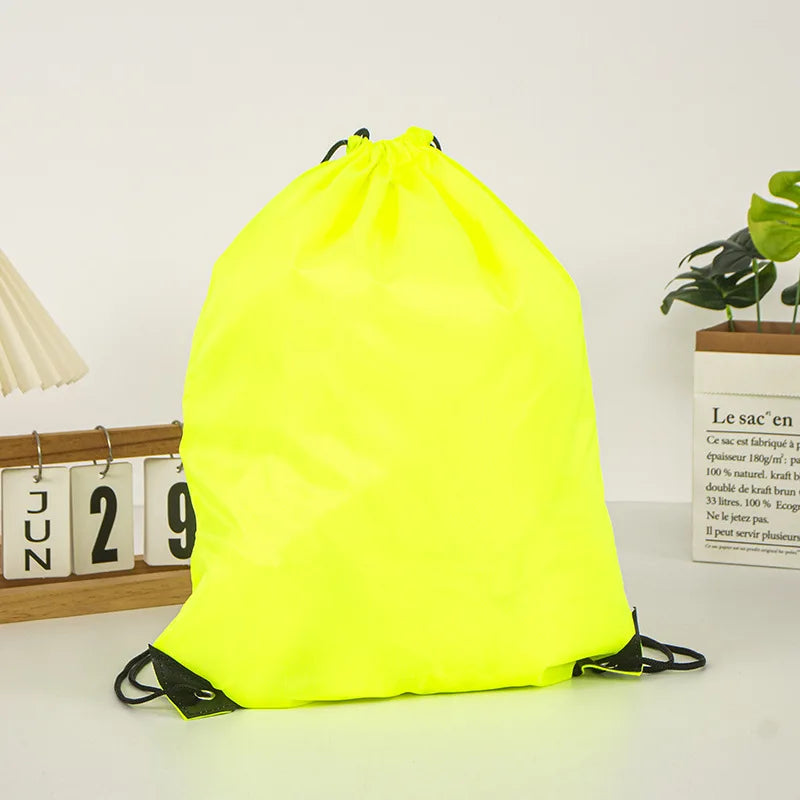 Custom Microfiber Synthetic Leather Drawstring Bag: Waterproof, Thermal Print Logo, MOQ 50 for Gym & Camping