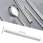 Custom Stainless Steel Chopsticks & Korean Spoon Set | Laser Engraved, Dishwasher Safe, 50 Sets MOQ