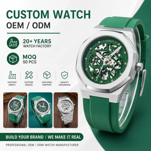 Custom Mechanical Watch with Logo | 50 MOQ | Automatic