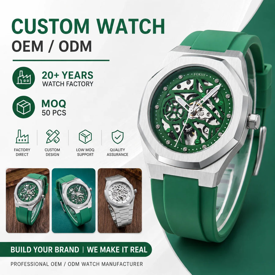 Custom Mechanical Watch with Logo | 50 MOQ | Automatic