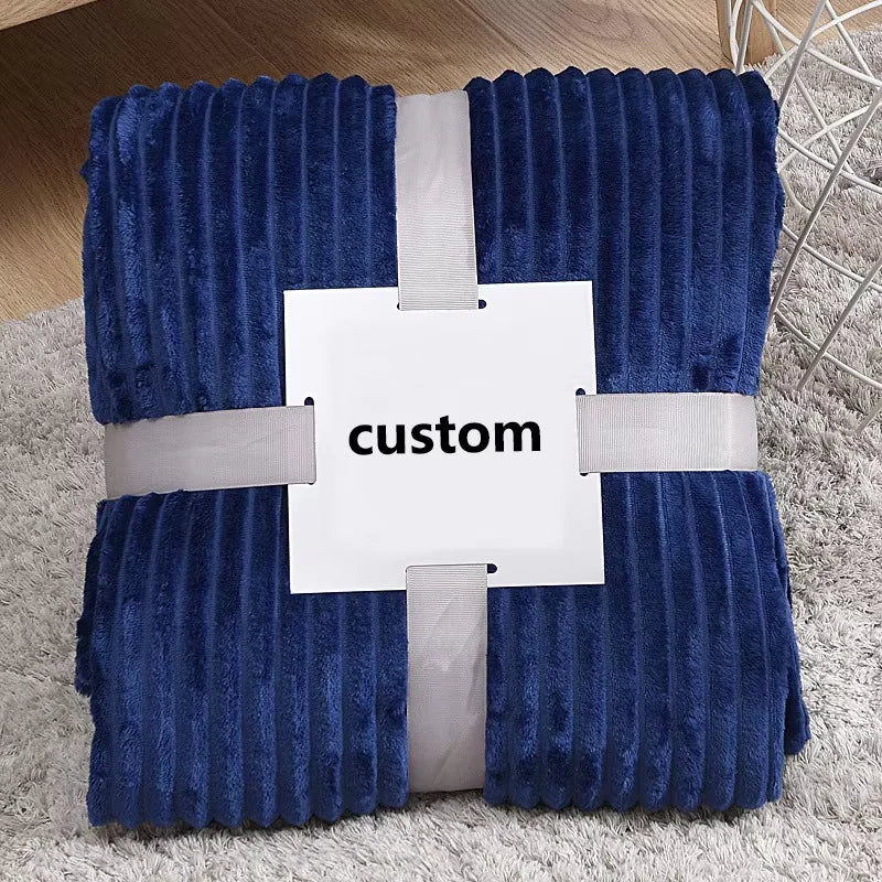 Custom Printed Polyester Blanket | 500 Pcs MOQ Home Decor Throw