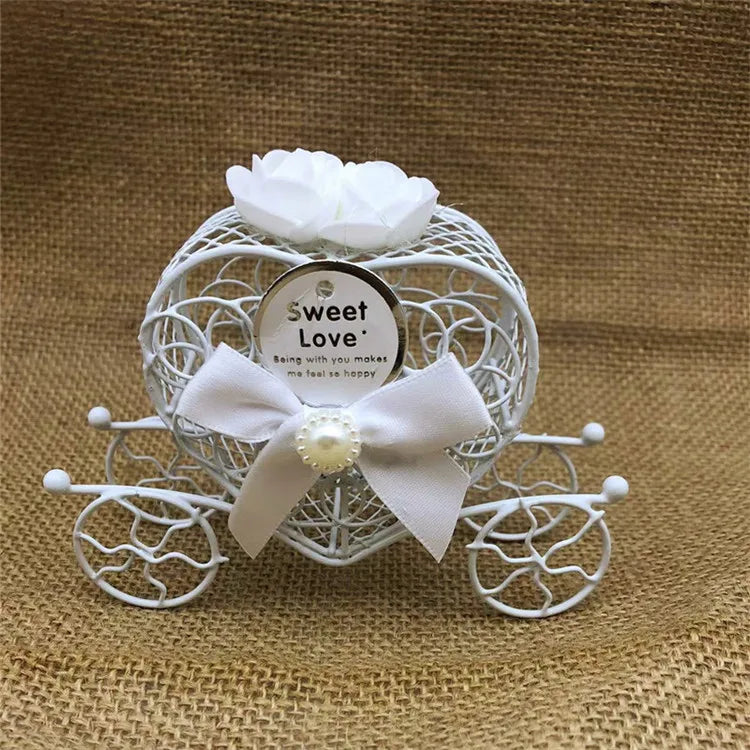Metal Heart Carriage Favor Boxes | Wedding Favors | Wholesale