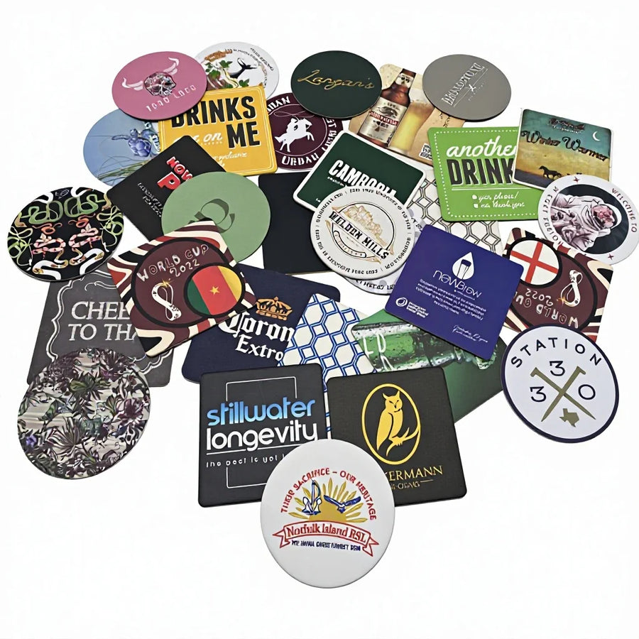 Custom 2mm Paper Coasters | Water Absorbent | Eco-Friendly | Bulk Logo